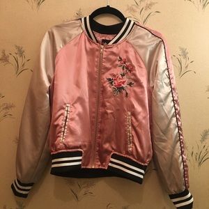 Soft pink bomber jacket